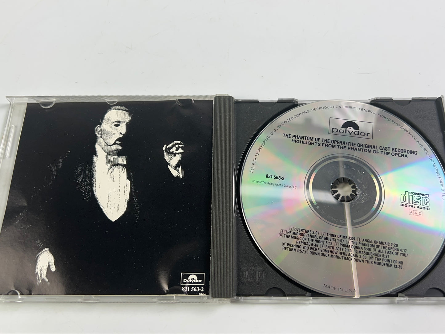 Phantom of Opera Highlights / O.C.R. by Cast Recording (CD, 1990)