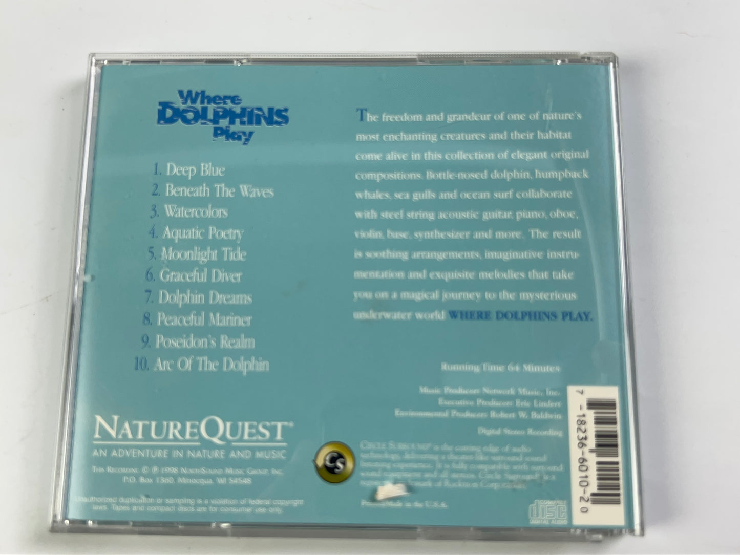 Where Dolphins Play - Audio CD By Nature Music