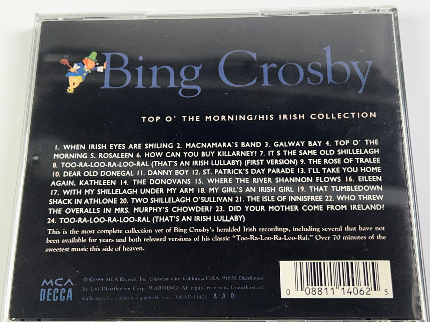 Crosby Bing - Top O The Morning - Crosby Bing MUSIC CD