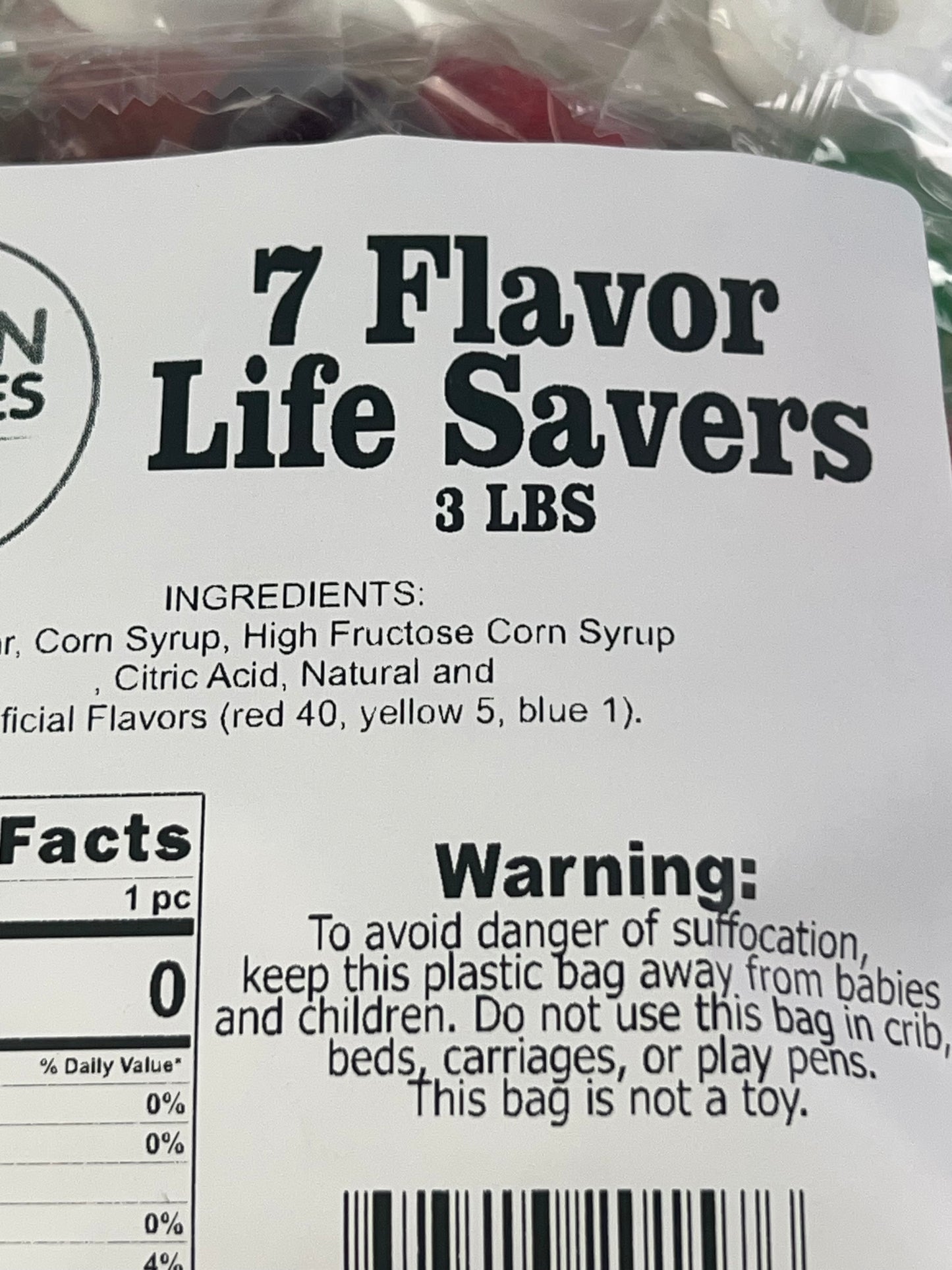 Life Savers 7 Flavors Hard Candy - 3lb Bag