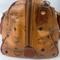 Authentic MCM Visetos Leather Vintage 2Way Travel Boston Bag Cognac 9428A