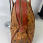 MCM Visetos Leather Vintage Half Moon Shoulder Travel Bag Cognac 3386H