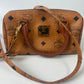 MCM Visetos Leather Vintage 2Way  Mini Boston Bag Cognac H9699