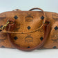 MCM Visetos Leather Vintage 2Way  Mini Boston Bag Cognac H9699