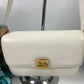 CELINE White Shoulder Bag w/Flip lock Vintage EUC