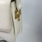 CELINE White Shoulder Bag w/Flip lock Vintage EUC