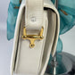 CELINE White Shoulder Bag w/Flip lock Vintage EUC