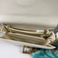 CELINE White Shoulder Bag w/Flip lock Vintage EUC