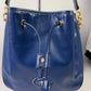 CELINE Blue Bucket Bag Shoulder Bag EUC