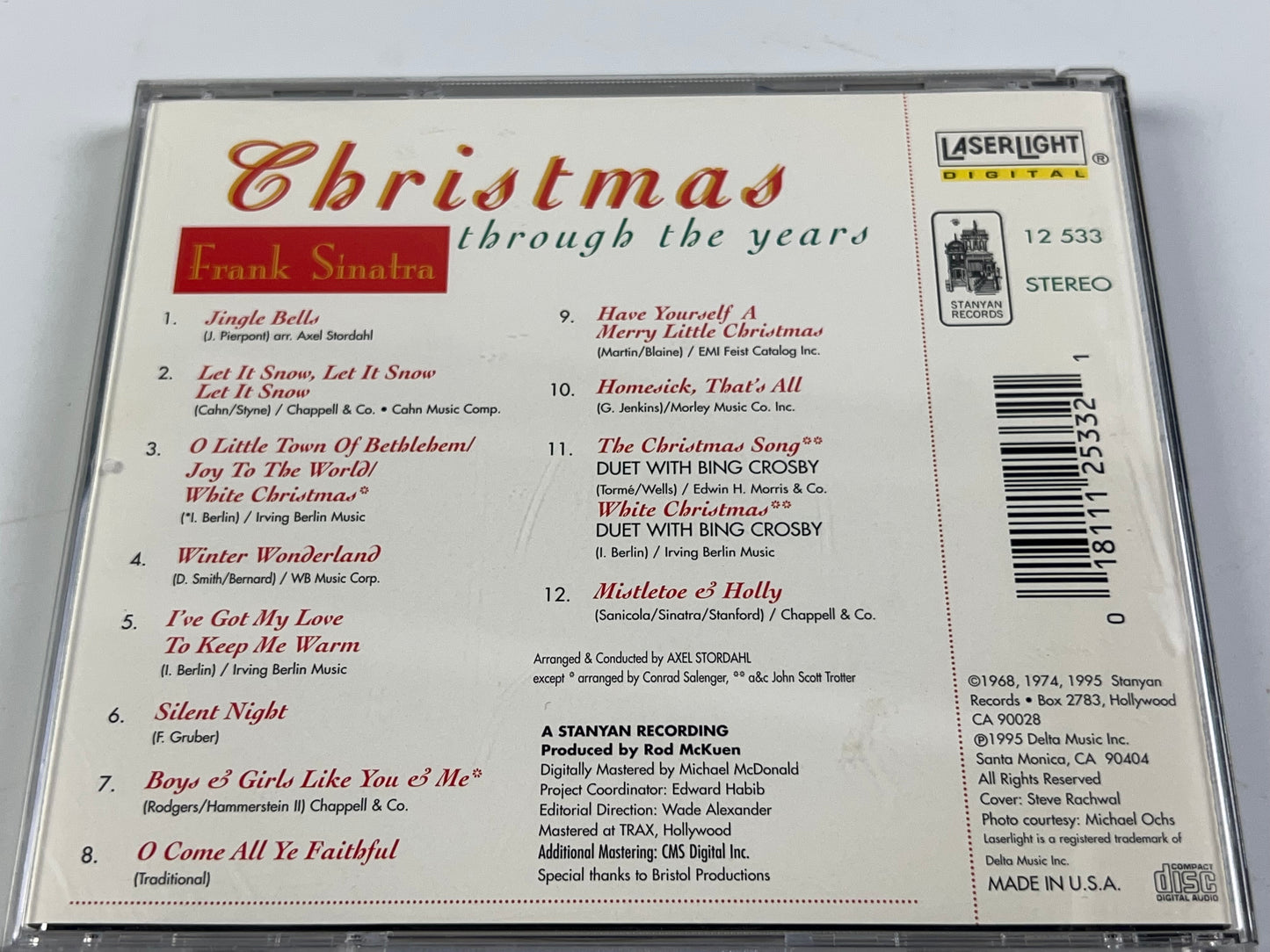 Christmas Through The Years - Audio CD By Frank Sinatra