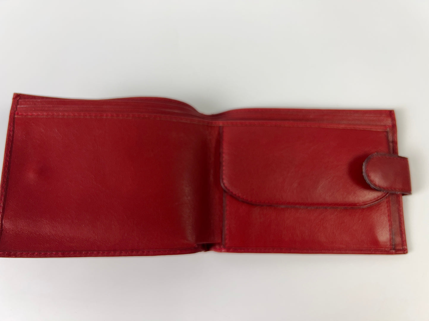 ROLEX Red Leather Bi-Fold Wallet 60.02.03 Montres Geneva