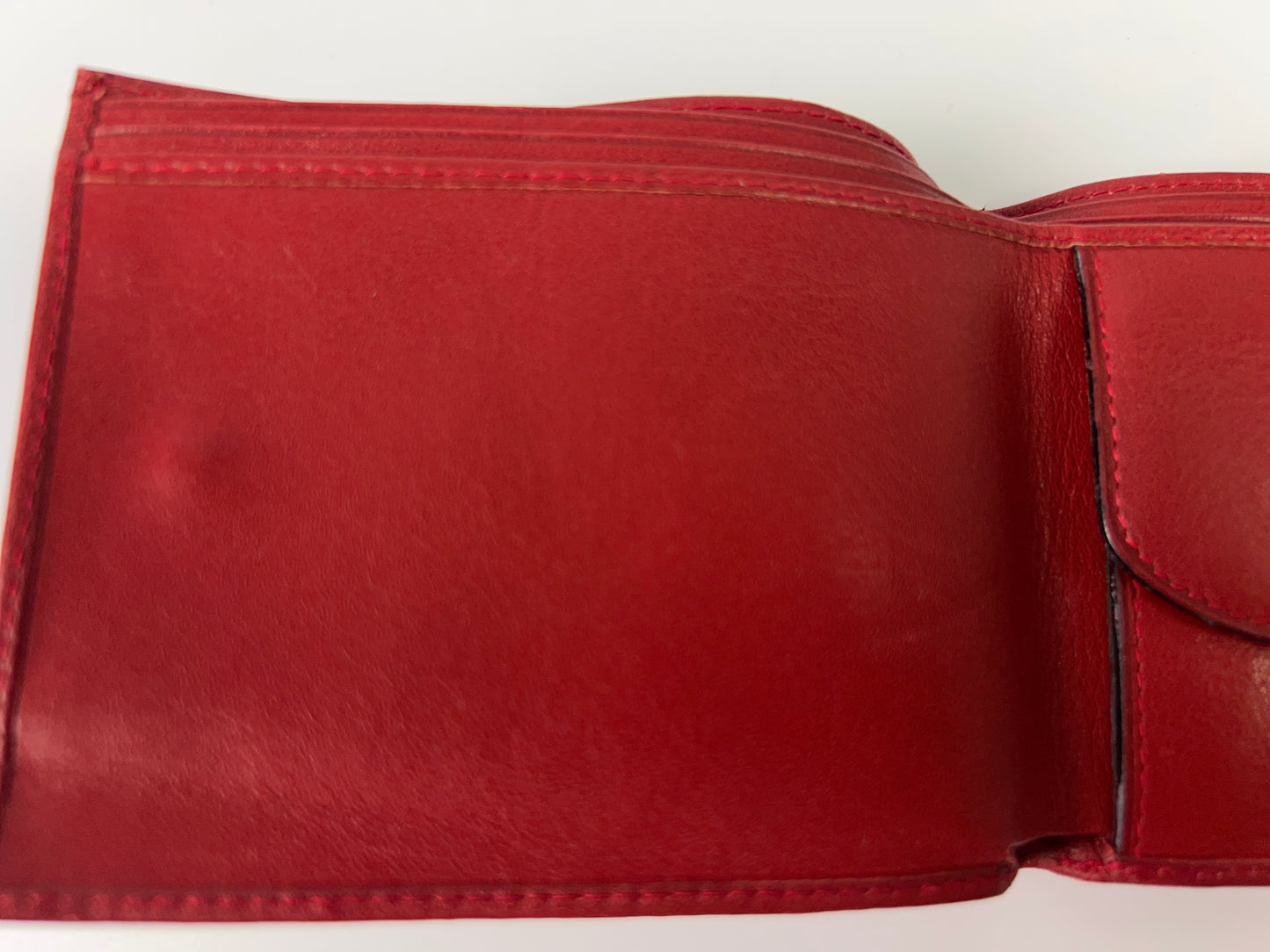 ROLEX Red Leather Bi-Fold Wallet 60.02.03 Montres Geneva