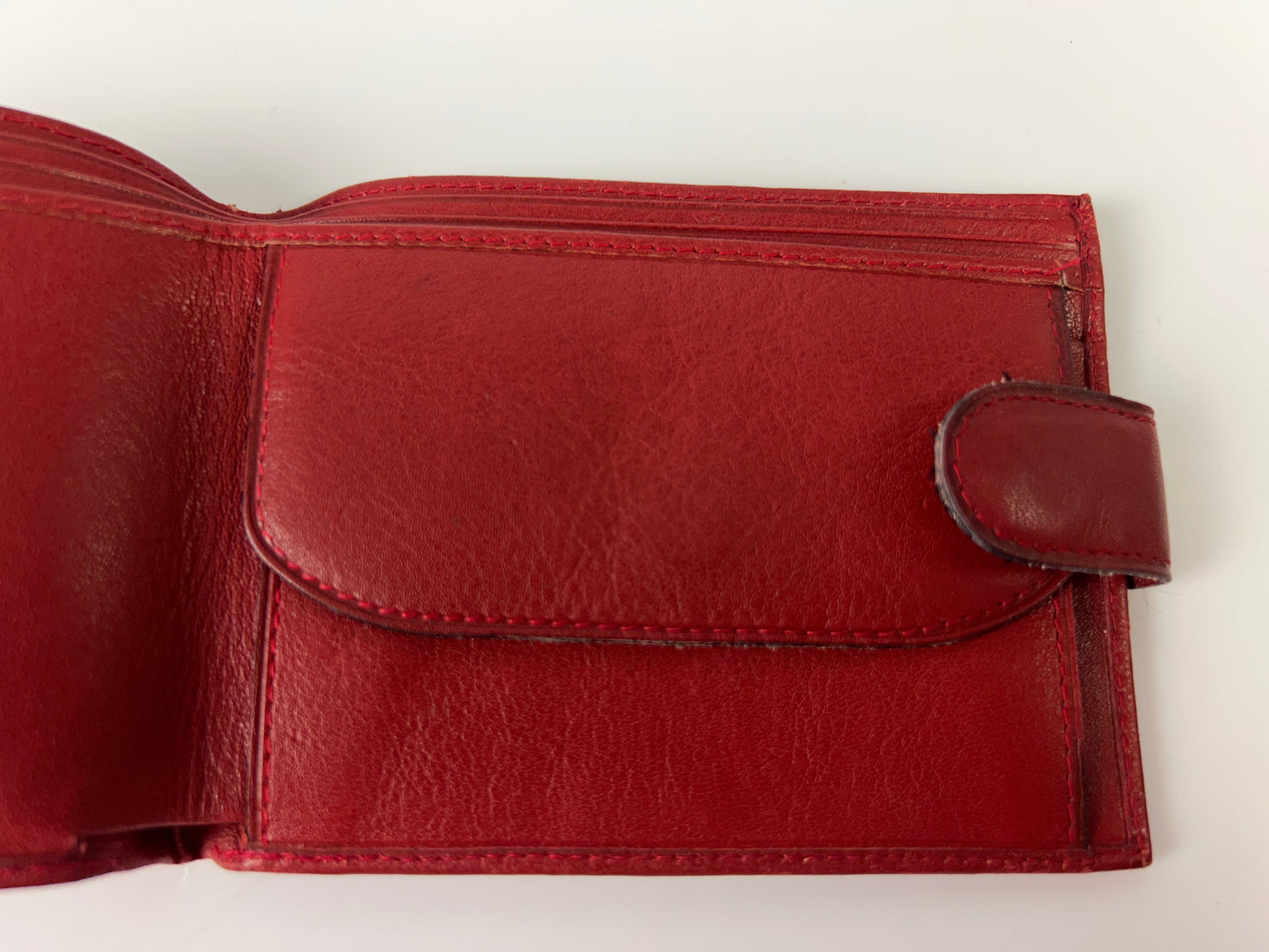 ROLEX Red Leather Bi-Fold Wallet 60.02.03 Montres Geneva