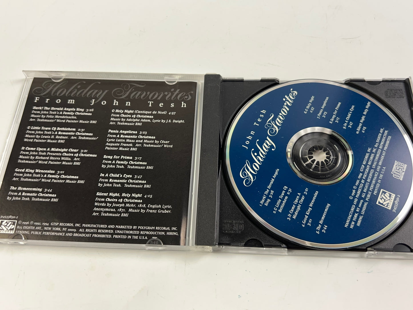 Holiday Favorites From John Tesh Audio Music CD Disc 1996 PolyGram Records