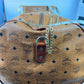 Authentic MCM Visetos Leather 2Way Travel Duffle Bag Brown Z0164 w/Custom Strap