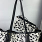 MCM + Loveless Tote & 2nd Bag Black & White Visetos