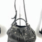 MCM 2WAY Shoulder Bag Handbag Women's Black Leather