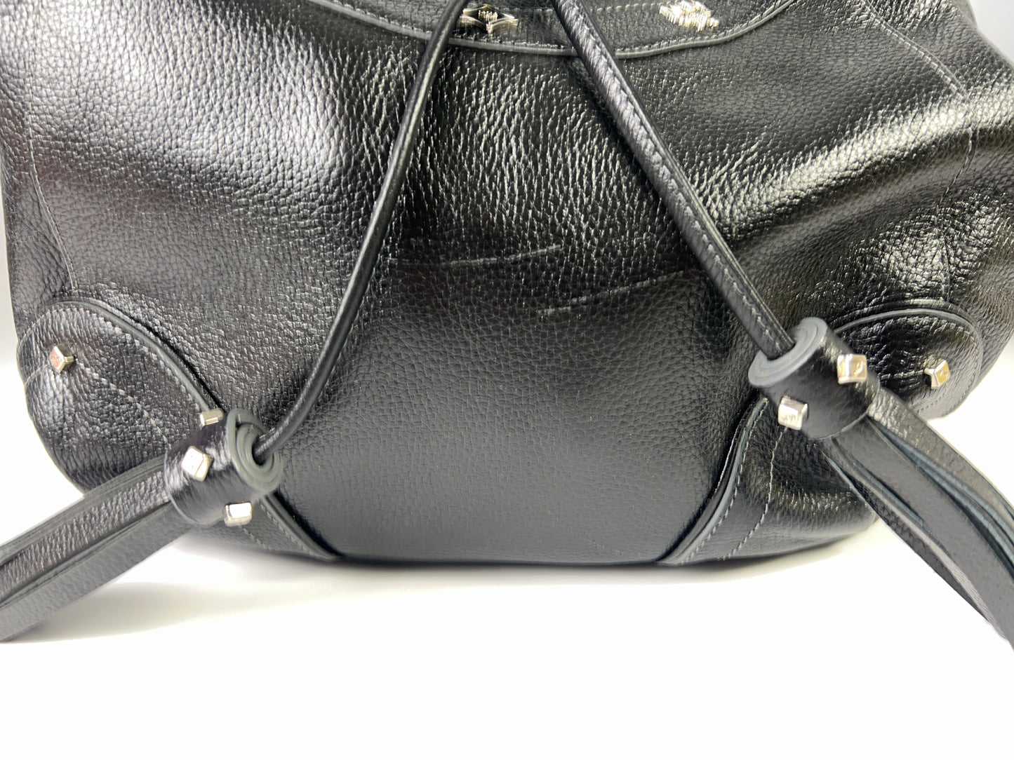 MCM 2WAY Shoulder Bag Handbag Women's Black Leather