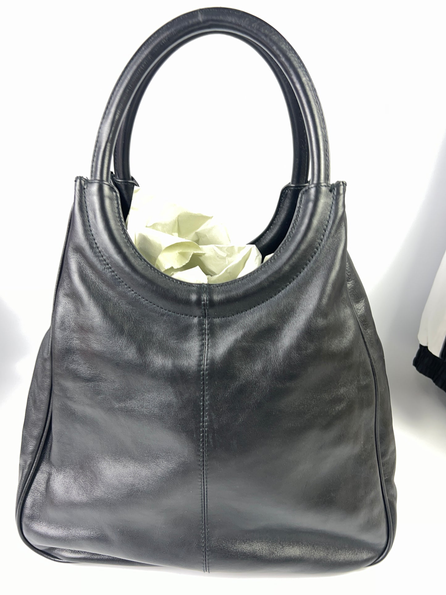 MCM 2WAY Shoulder Bag Handbag Women's Black Leather