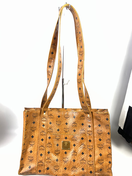 MCM Shoulder/Shopper Bag Visetos Pattern Monogram Leather D9484