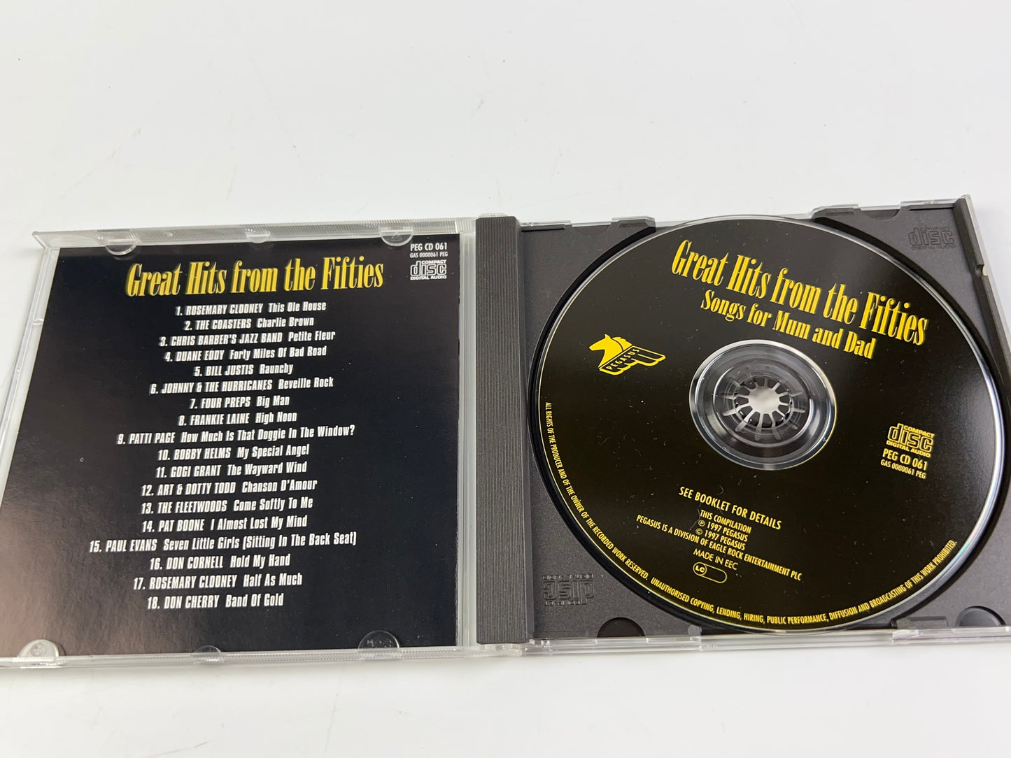 Great Hits From The Fifties, Songs For Mum And Dad CD Various Artists (1997) Audio