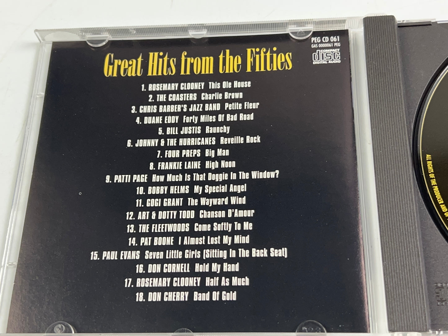 Great Hits From The Fifties, Songs For Mum And Dad CD Various Artists (1997) Audio