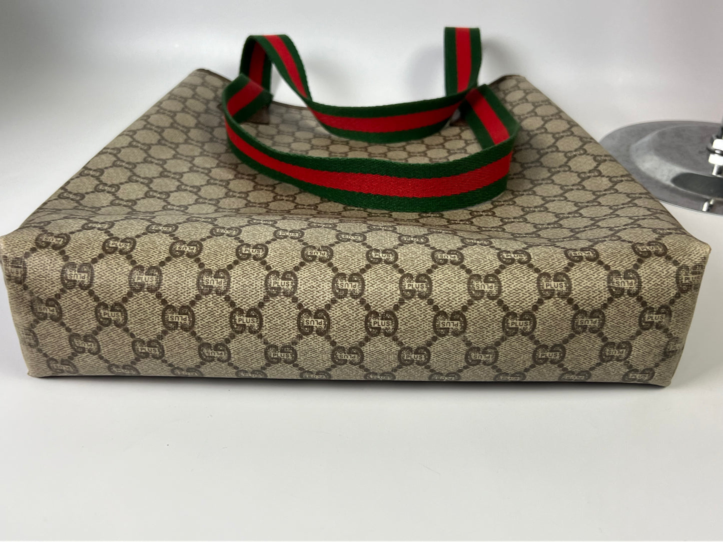 Gucci Plus Sherry Line PVC x Leather GG Pattern 2 Way Bag Tote