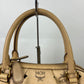 MCM Visetos Leather Top Handle Alma Bag Beige/Black H3857