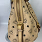 MCM Visetos Leather Top Handle Alma Bag Beige/Black H3857