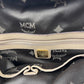 MCM Visetos Leather Top Handle Alma Bag Beige/Black H3857