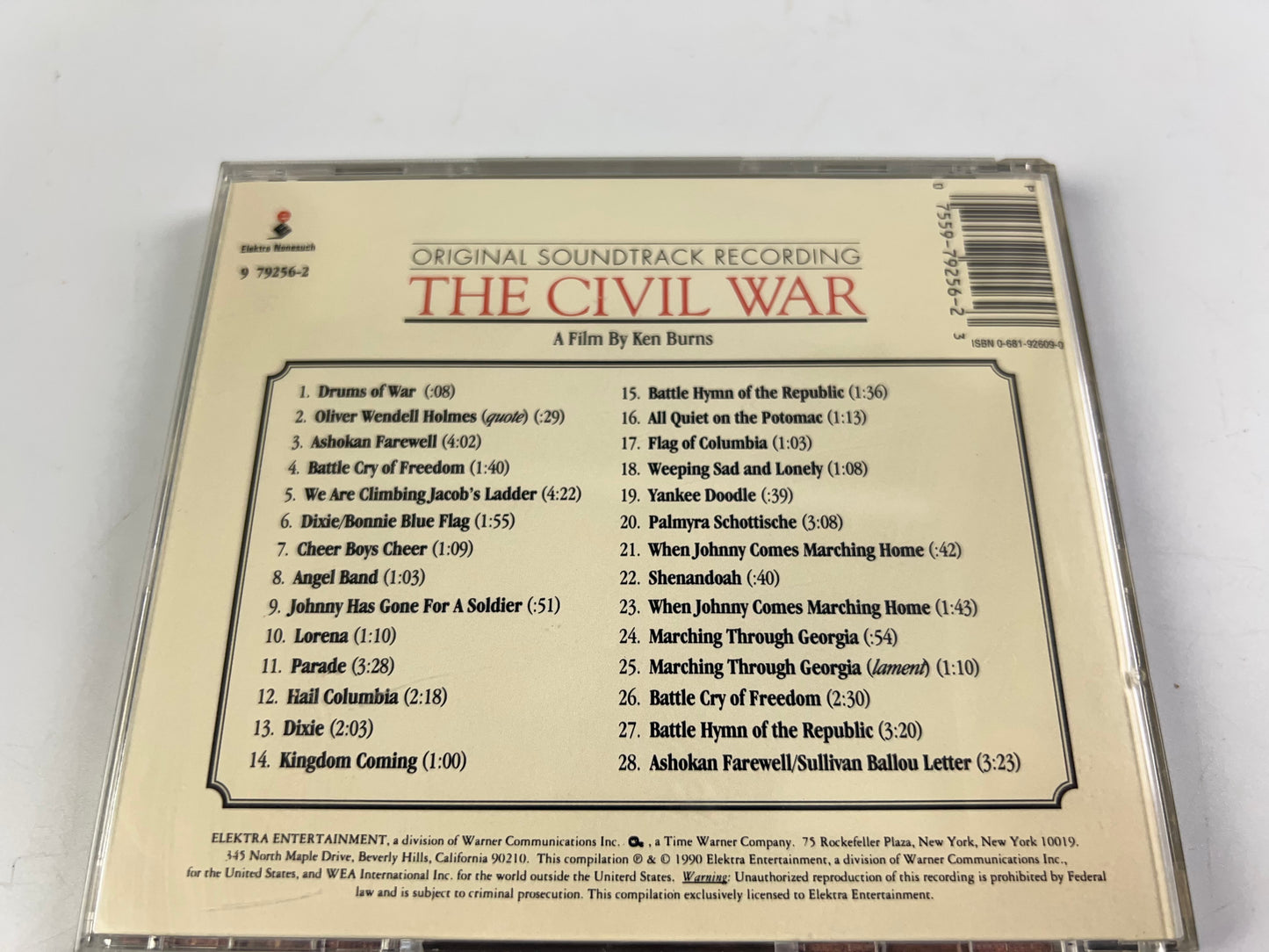 The Civil War (Original Soundtrack) by Various Artists (CD, 1990)