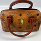 MCM Visetos Leather Vintage Mini Boston Bag Cognac/LV