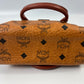 MCM Visetos Leather Vintage Mini Boston Bag Cognac/LV