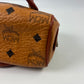 MCM Visetos Leather Vintage Mini Boston Bag Cognac/LV