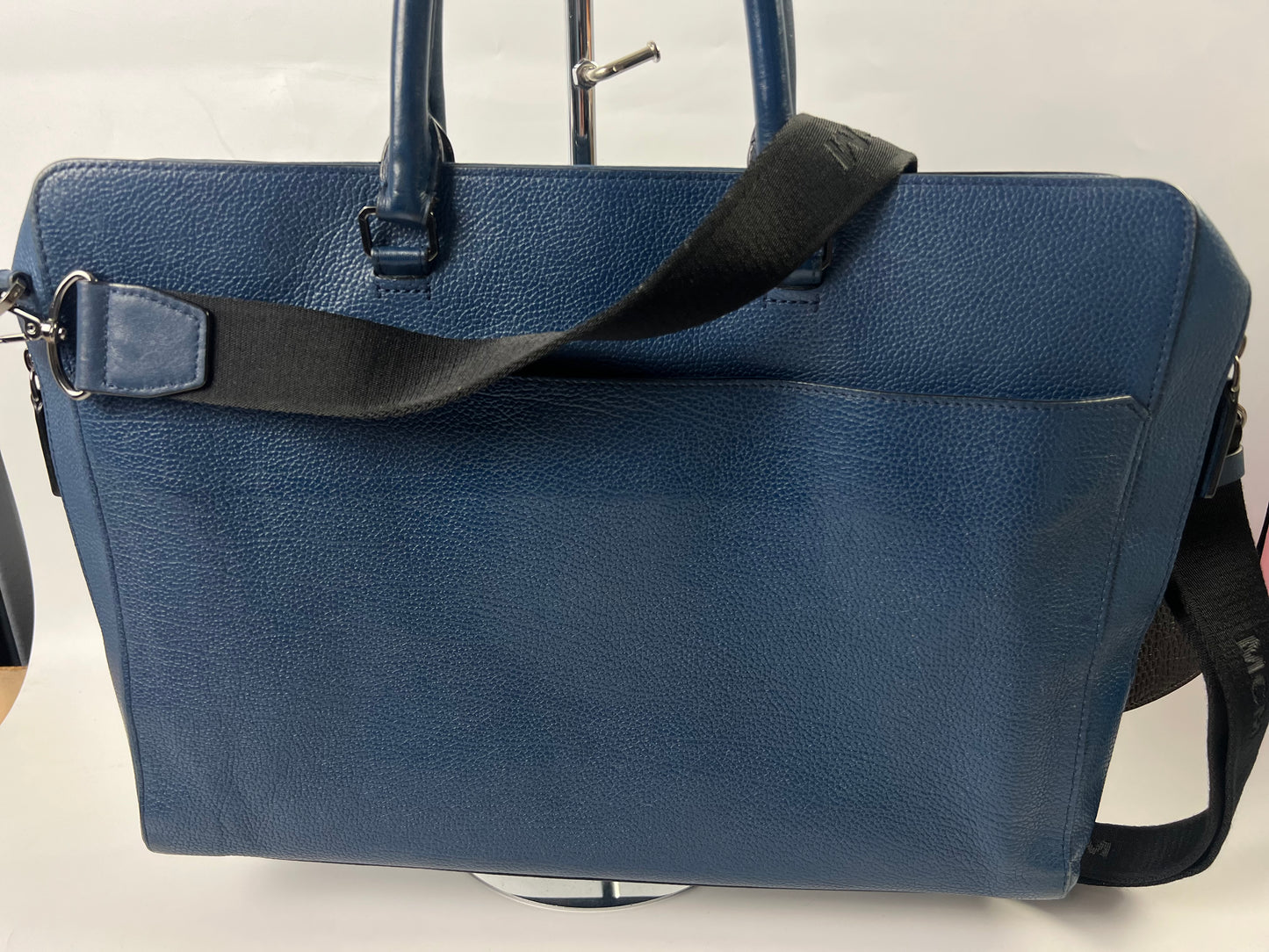 MCM Shoulder/Messenger Bag Blue Leather