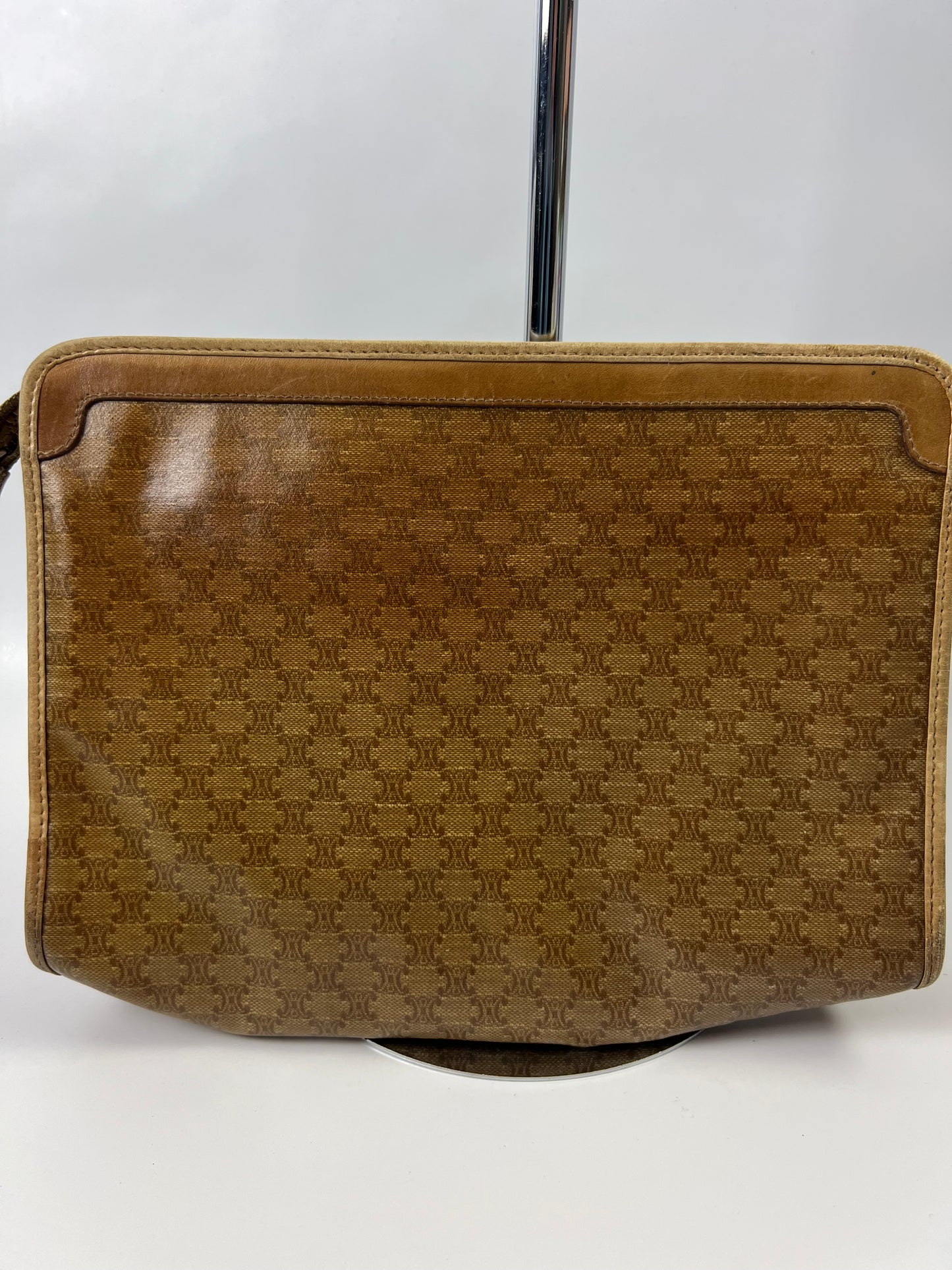 CELINE Macadam Pattern Clutch Bag