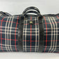 Burberry Boston Nova Check Duffle Bag Travel Blue