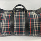 Burberry Boston Nova Check Duffle Bag Travel Blue