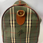 Burberry Boston Nova Check Duffle Bag Travel Green