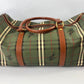 Burberry Boston Nova Check Duffle Bag Travel Green