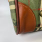 Burberry Boston Nova Check Duffle Bag Travel Green