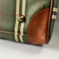 Burberry Boston Nova Check Duffle Bag Travel Green