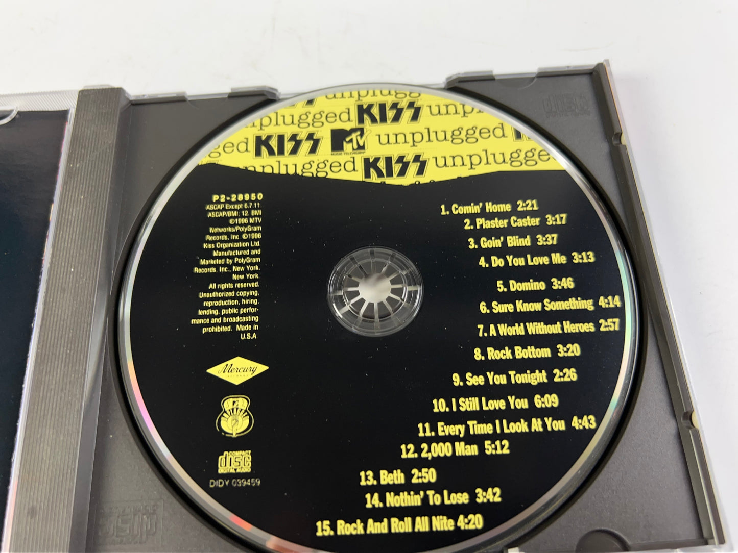 Kiss MTV Unplugged (CD, 1996, Mercury)