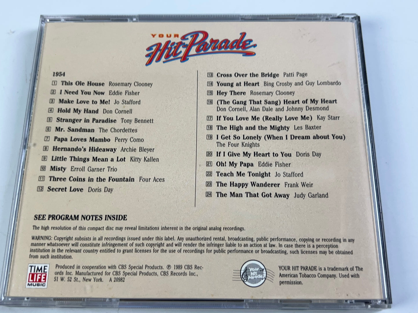 1954 Hit Parade (CD, Timelife)