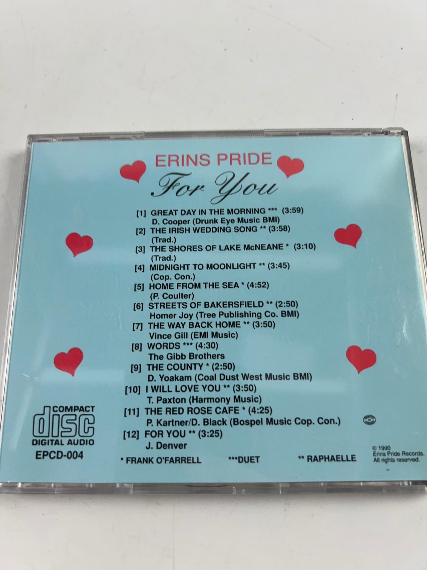 Erins Pride "For You" CD