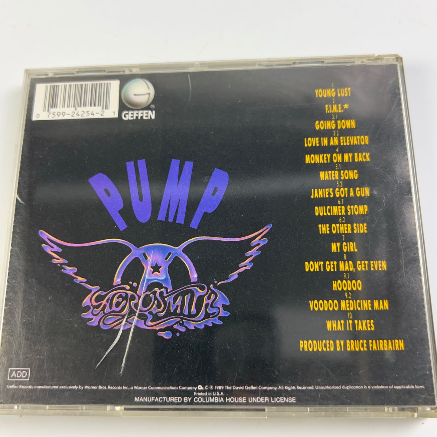 Pump by Aerosmith (CD, 1989, Geffen)