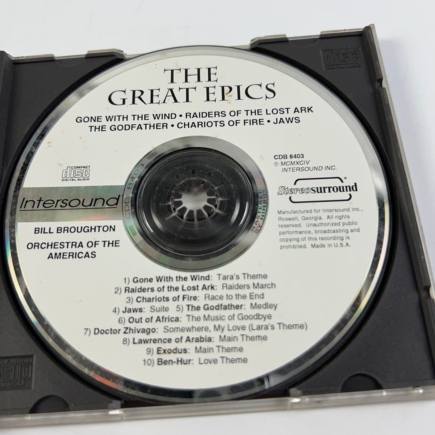 The Great Epics CD Movie Songs Orchestra of the Americas 1990s