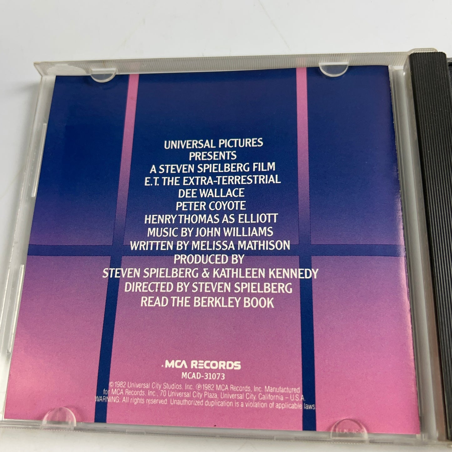 E.T. The Extra Terrestial (CD) Soundtrack MCA Records