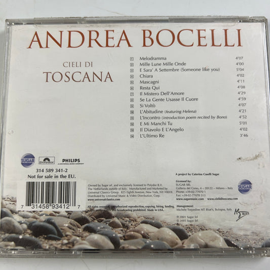 Andrea Bocelli CIELI DI TOSCANA (CD, 2001, Polydor)