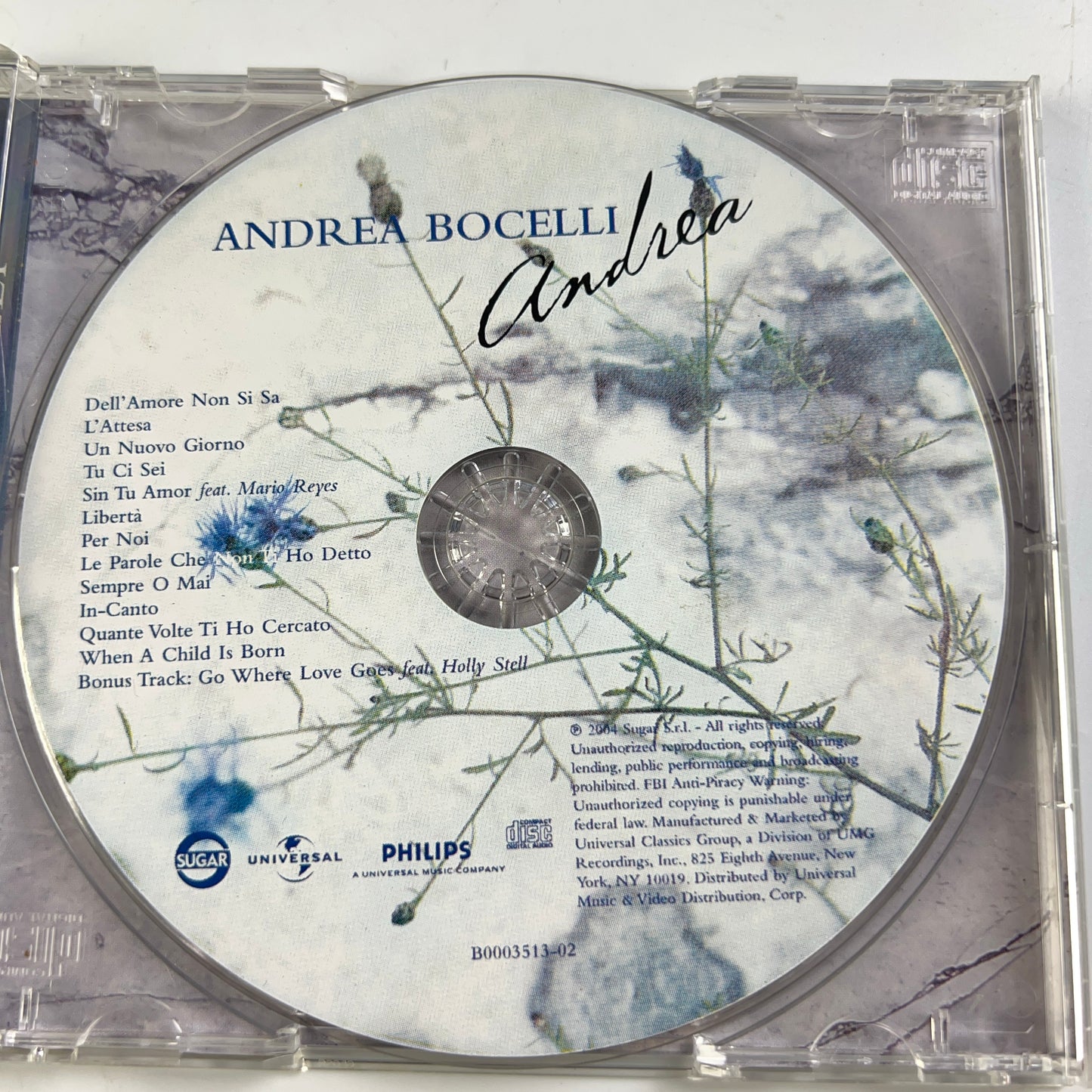 Andrea by Andrea Bocelli (CD, Nov-2004, Philips)
